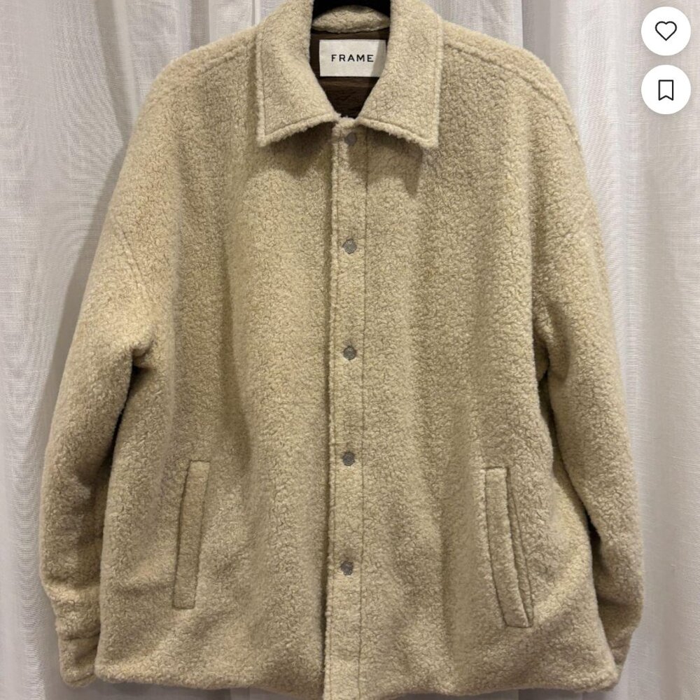 FRAME Cream Sherpa Jacket / Teddy Shacket